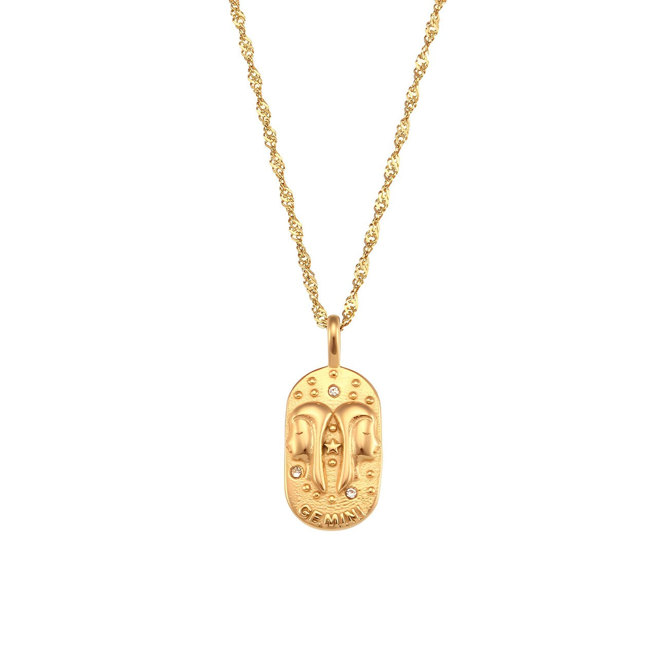 Colar Zodíaco Corrente Trançada (Banhado a Ouro 18K)