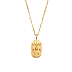 Colar Zodíaco Corrente Trançada (Banhado a Ouro 18K)