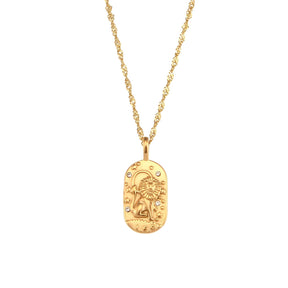 Colar Zodíaco Corrente Trançada (Banhado a Ouro 18K)