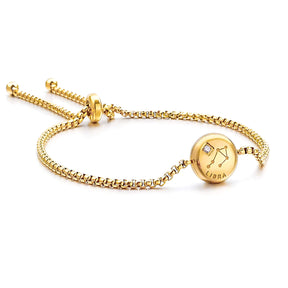 Pulseira Zodíaco (Banhado a Ouro)