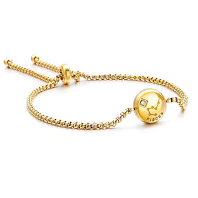 Pulseira Zodíaco (Banhado a Ouro)