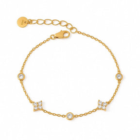 Pulseira Constelação com Zircônias (Banhado a Ouro)