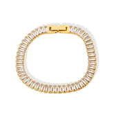 Pulseira Riviera com Zircônia Baguette (Banhado a Ouro)