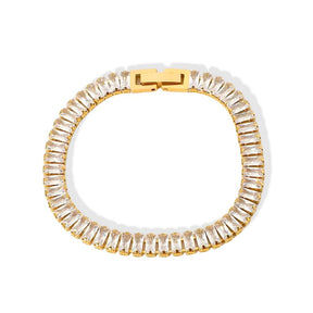Pulseira Riviera com Zircônia Baguette (Banhado a Ouro)
