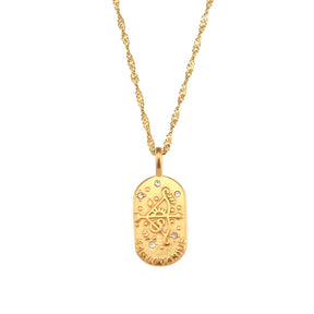 Colar Zodíaco Corrente Trançada (Banhado a Ouro 18K)
